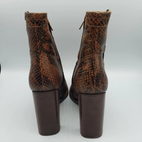 Free People Marietta Snake-Embossed Leather Boot Women's size 38(us 7.5) - Picture 4 of 5